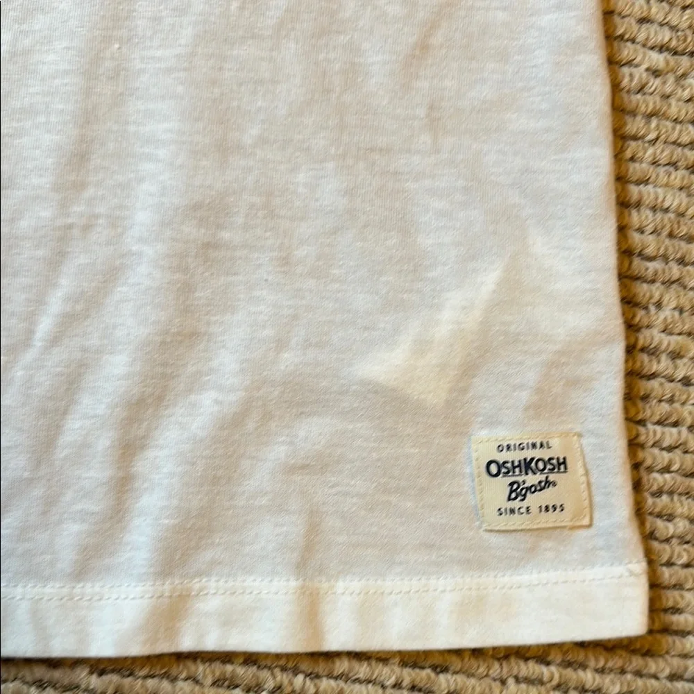 OshKosh B'gosh Maroon and Cream Hooded boys short sleeve Shirt size 8